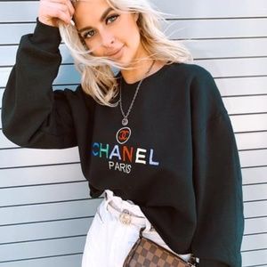 Black Chanel Sweatshirt